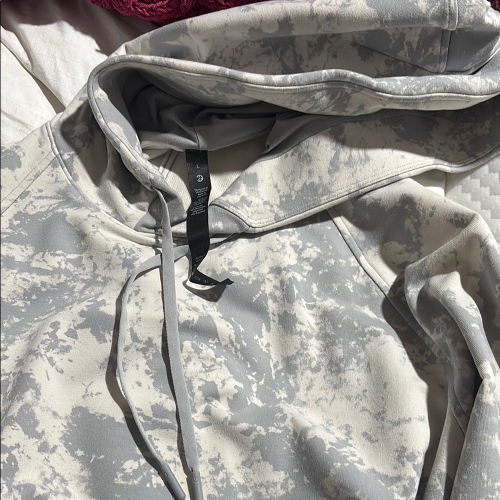 Lululemon Gray and White Camouflage Hoodie
